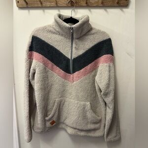 Simply Southern Womens Medium Fleece 1/4 Zip Pullover Kangaroo Pocket